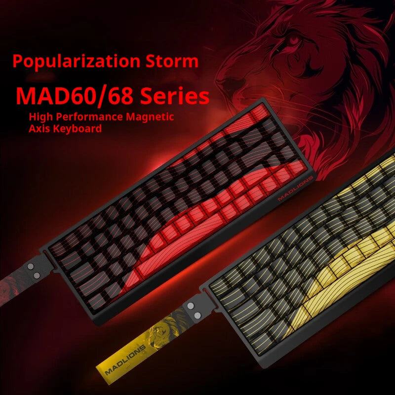 FGG Madcatz MAD60/68 HE Mad 60he 8K Mechanical Keyboard Magnetic Switch Madlions Mad 68he Wired Gaming Keyboards Gamer Custom